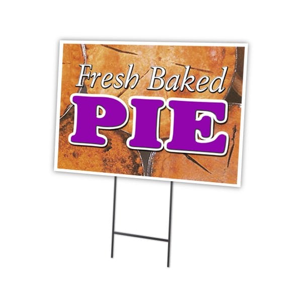 Signmission Fresh Baked Pie Yard Sign & Stake outdoor plastic coroplast window, C-2436-DS-Fresh Baked Pie C-2436-DS-Fresh Baked Pie - main